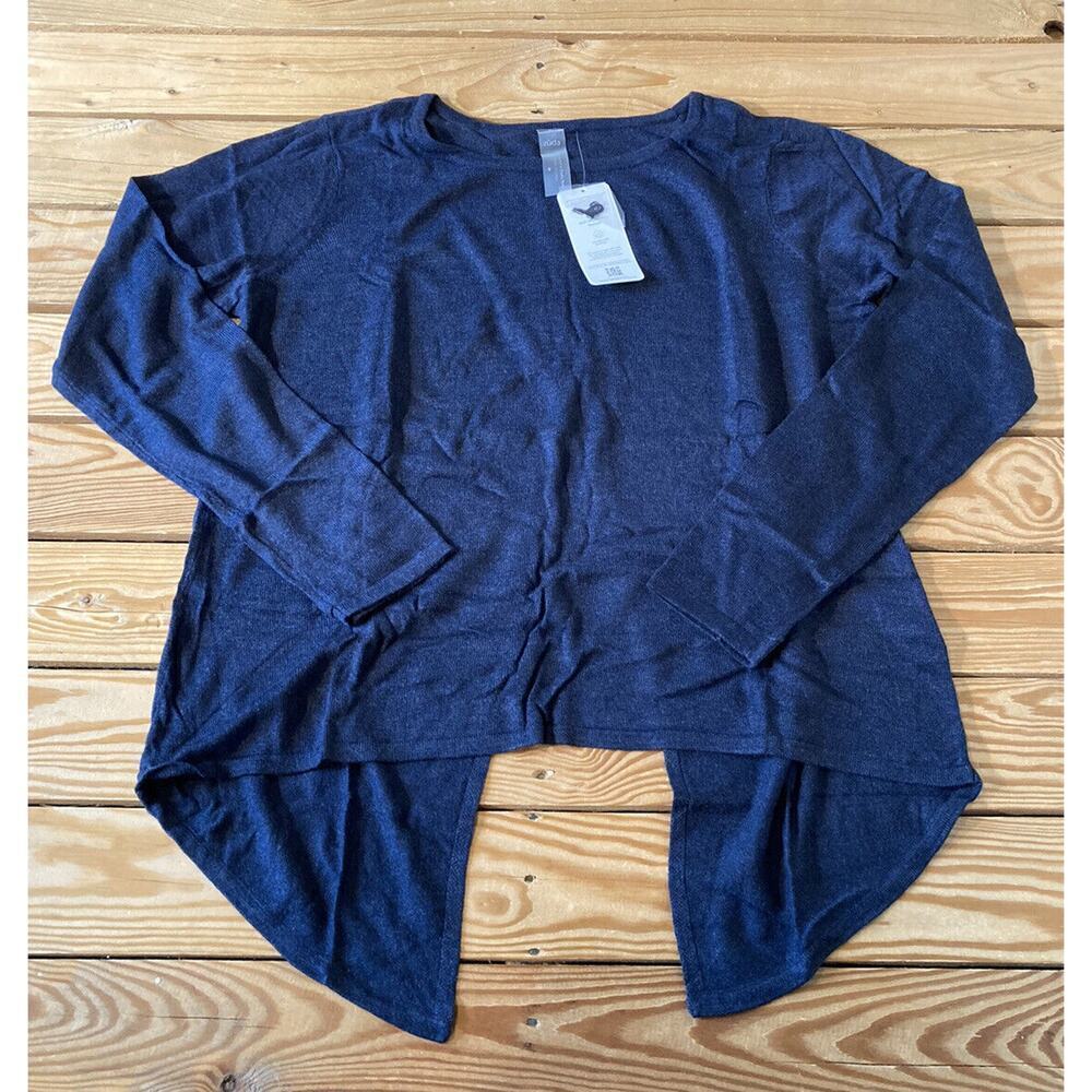 NWT Zuda Crossover Back Detail Sweater Size Medium Women’s Navy